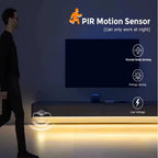 Motion Activated COB LED Under Cabinet / Under Bed LED Strip Light, Plug-in Human Body Induction Ambient Lighting for Renters & Old Houses, No Wiring Required