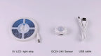 Motion Activated COB LED Under Cabinet / Under Bed LED Strip Light, Plug-in Human Body Induction Ambient Lighting for Renters & Old Houses, No Wiring Required