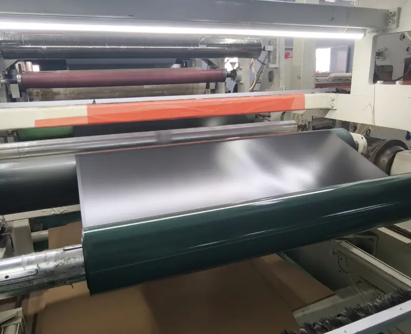 Adhesive tape coating and converting line